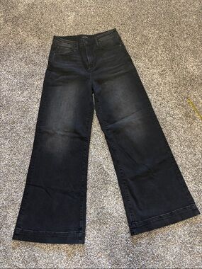 DRIFTWOOD Black High-Rise Wide Leg Jeans